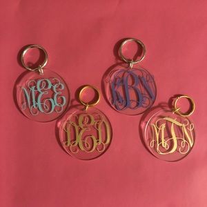 Acrylic monogram keychains